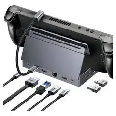 GENERICO - Dock USB-C 9 en 1 con soporte ajustable para Steam Deck