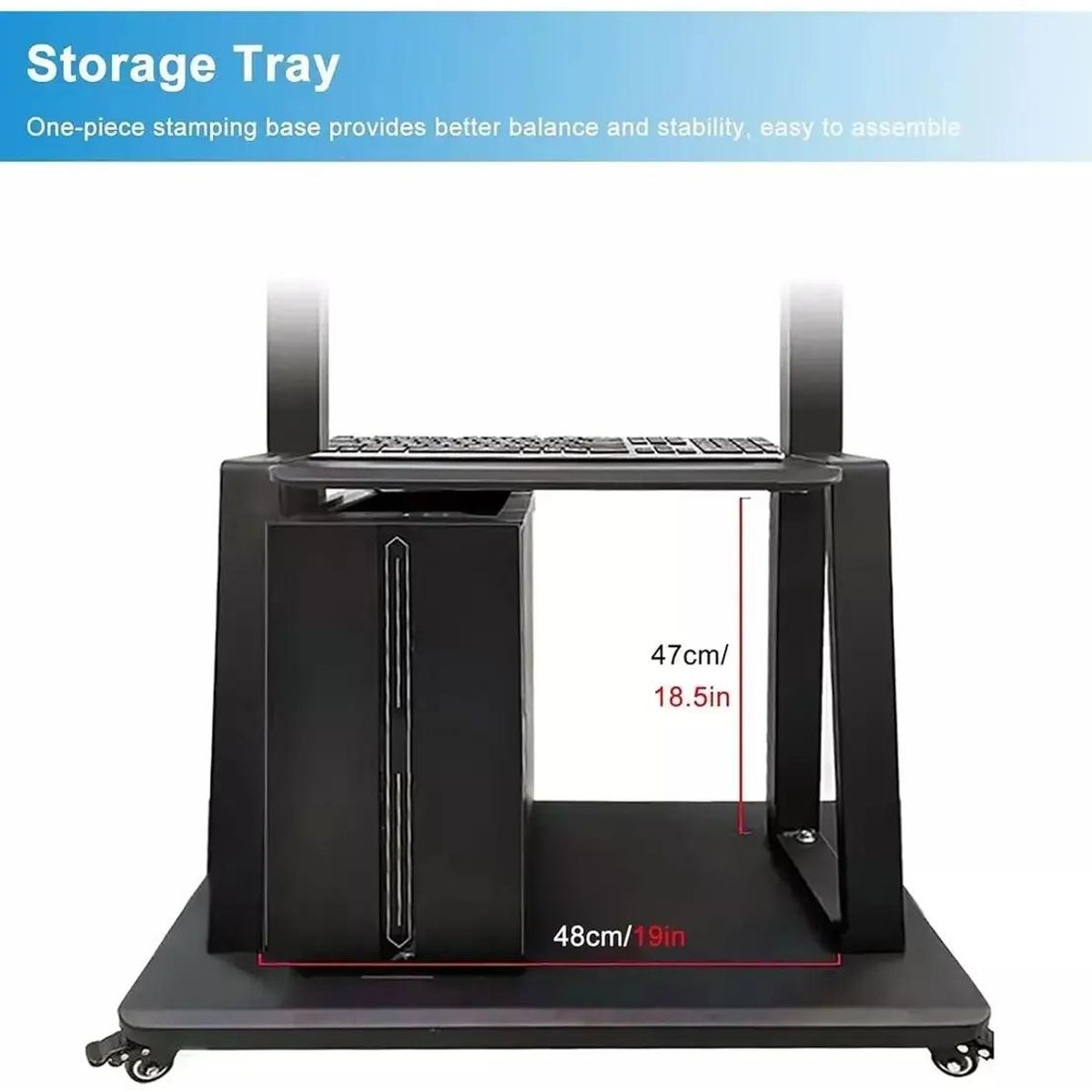 GENERICO - Soporte TV Base Pedestal con Ruedas para 32 a 70 Pulgadas