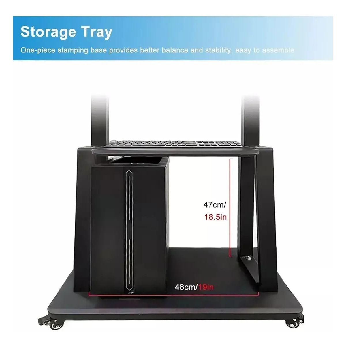 GENERICO - Soporte TV Base Pedestal con Ruedas para 32 a 70 Pulgadas