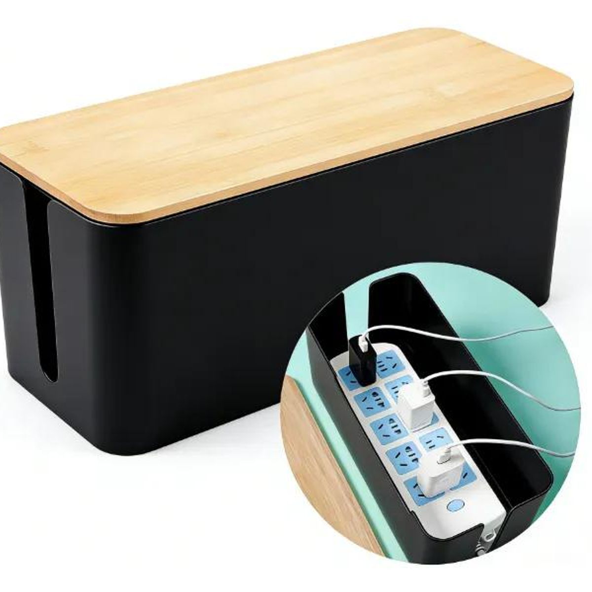 GENERICO - Caja Organizadora para Cables y Enchufes Hogar Oficina