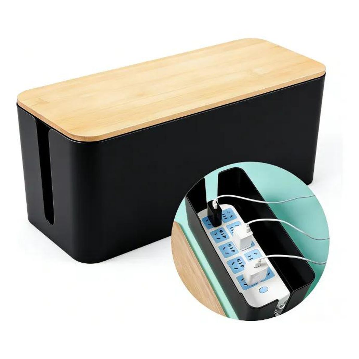 GENERICO - Caja Organizadora para Cables y Enchufes Hogar Oficina