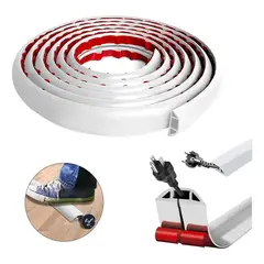 GENERICO - Canaleta Flexible Adhesiva para Cables en Pisos y Paredes