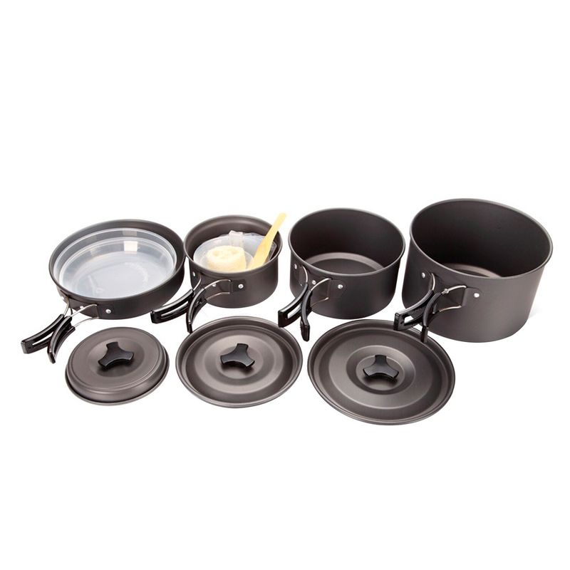 GENERICO - Set de Ollas para Camping 4 a 5 Personas Outdoor