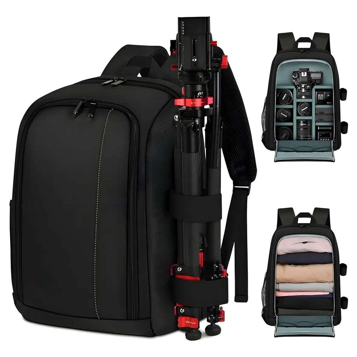 GENERICO - Mochila para cámara fotográfica y accesorios