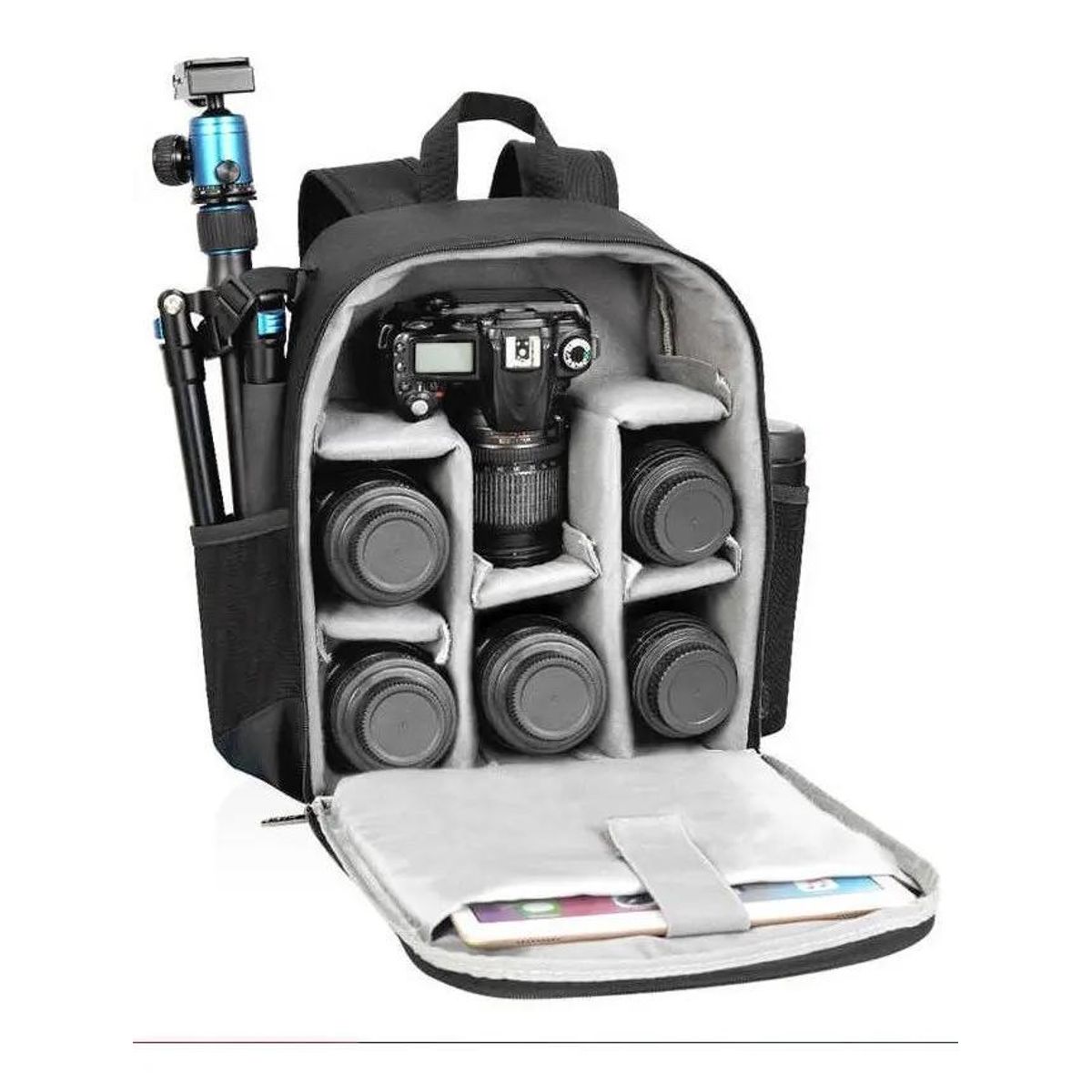 GENERICO - Mochila para Cámara Reflex DSLR con Compartimentos