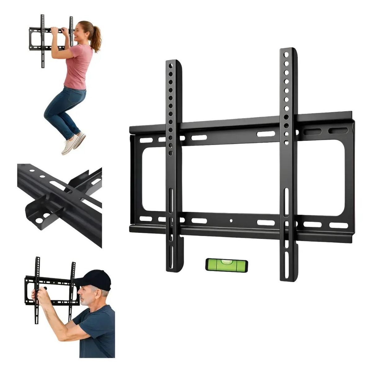 GENERICO - Soporte Fijo de Pared para TV 40-85" Capacidad 75kg