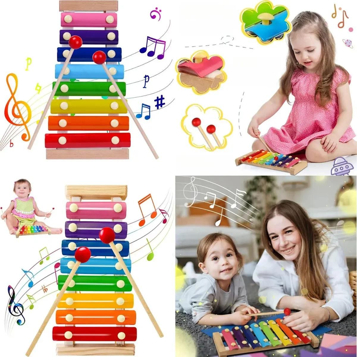 GENERICO - Pack 11 Juguetes Didácticos de Madera Montessori para Niñ