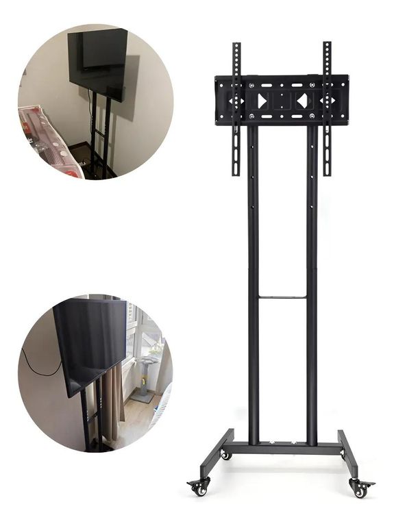 GENERICO Soporte de Piso Universal para TV 32-55" con Ruedas Ajust