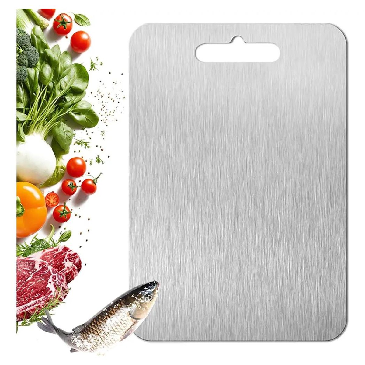 GENERICO - Tabla para picar de acero inoxidable
