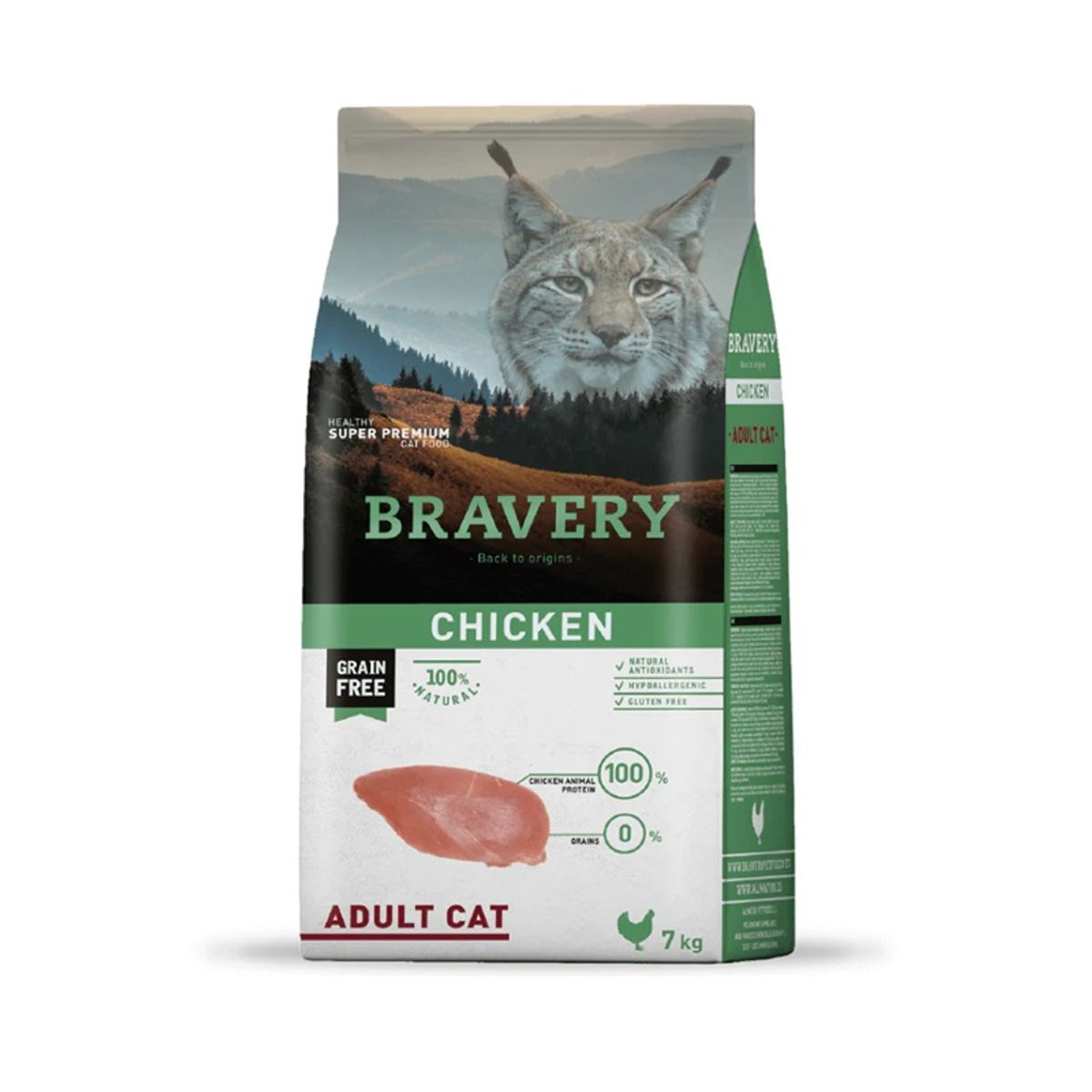 BRAVERY - Bravery Gato Adulto Pollo 7 kg.