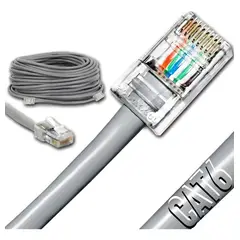 GENERICO - Cable de red UTP Cat 6 de 30 metros con conectores RJ45