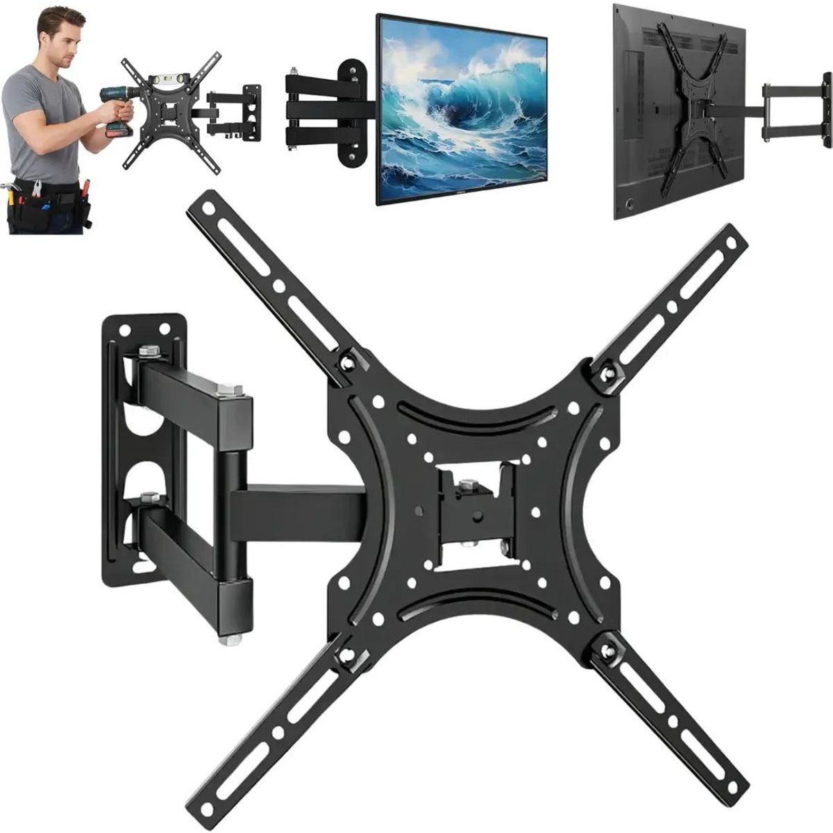 GENERICO - Soporte de Pared Articulado para TV 32 a 55 Pulgadas