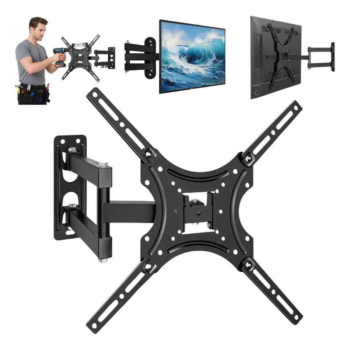 GENERICO - Soporte de Pared Articulado para TV 32 a 55 Pulgadas