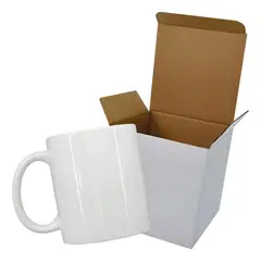 GENERICO - Pack 36 Tazas Blancas para Sublimación 11 Oz