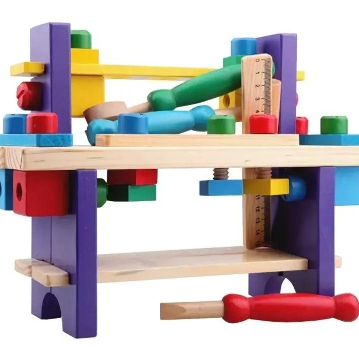GENERICO - Caja de Herramientas de Madera Didáctica para Niños