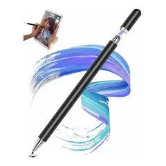 GENERICO - Lápiz táctil negro con doble punta para tablet