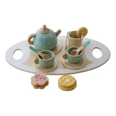 GENERICO - Juego de Té Didáctico en Madera para Niños