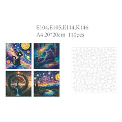 GENERICO - Rompecabezas de Madera Noche Estrellada Van Gogh A4