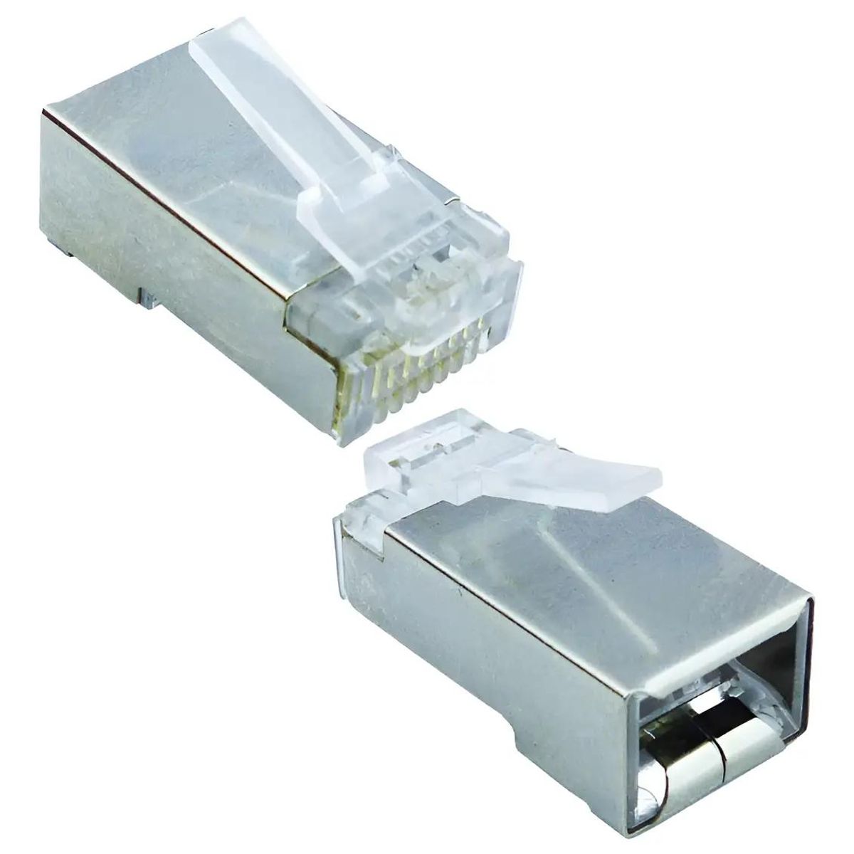 GENERICO - Conector RJ45 Cat6 Metálico Blindado Pack 100