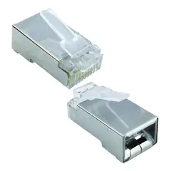 GENERICO - Conector RJ45 Cat6 Metálico Blindado Pack 100