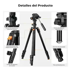 GENERICO - Trípode de Aluminio K234a0 para Cámara