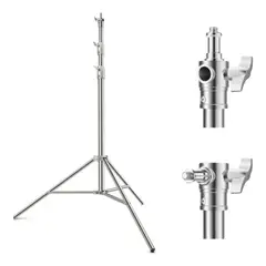 GENERICO - Soporte para flash ajustable 2.10m color plateado