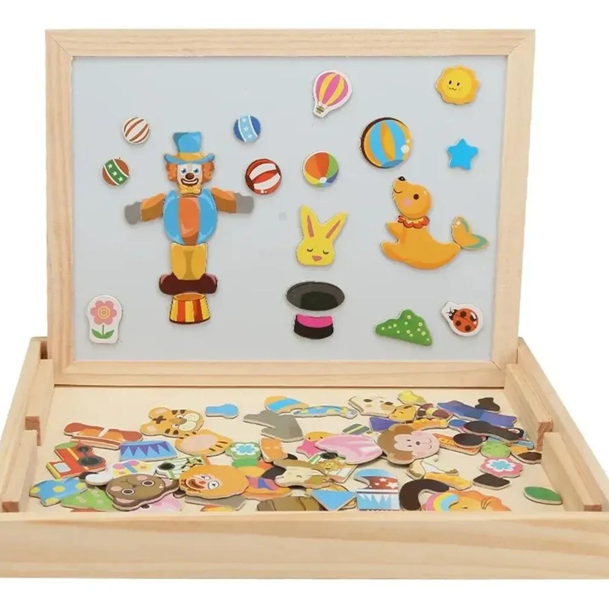 GENERICO - Rompecabezas Magnético Montessori de Madera para Niños