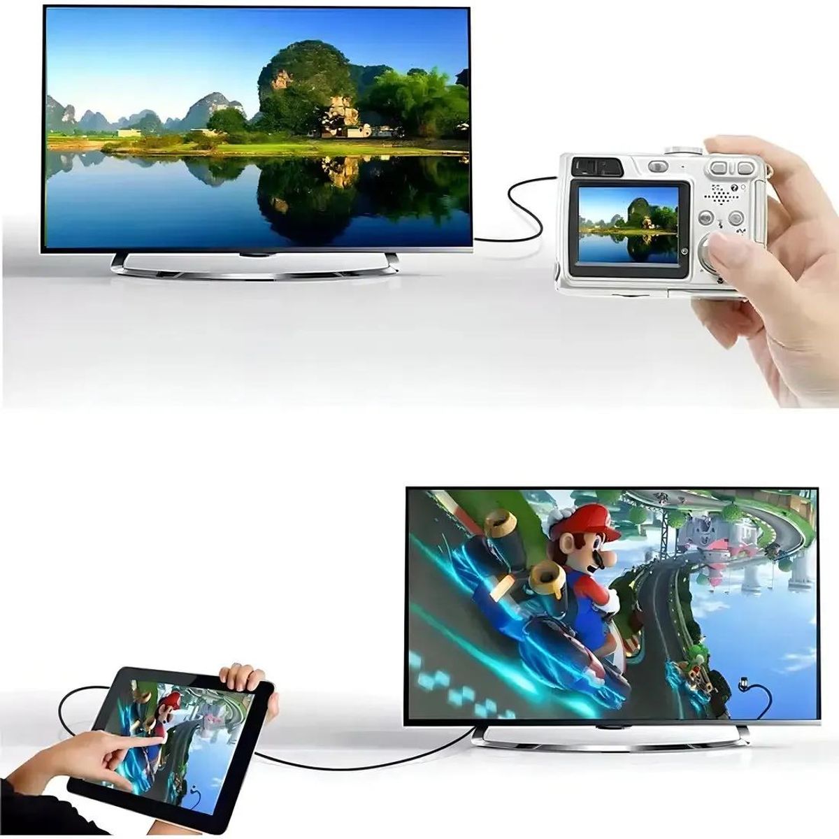 GENERICO - Cable adaptador Mini HDMI a HDMI hembra 20 cm