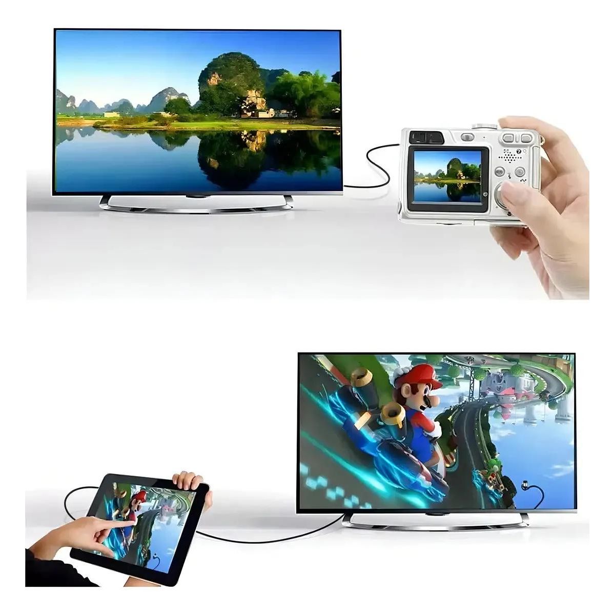 GENERICO - Cable adaptador Mini HDMI a HDMI hembra 20 cm