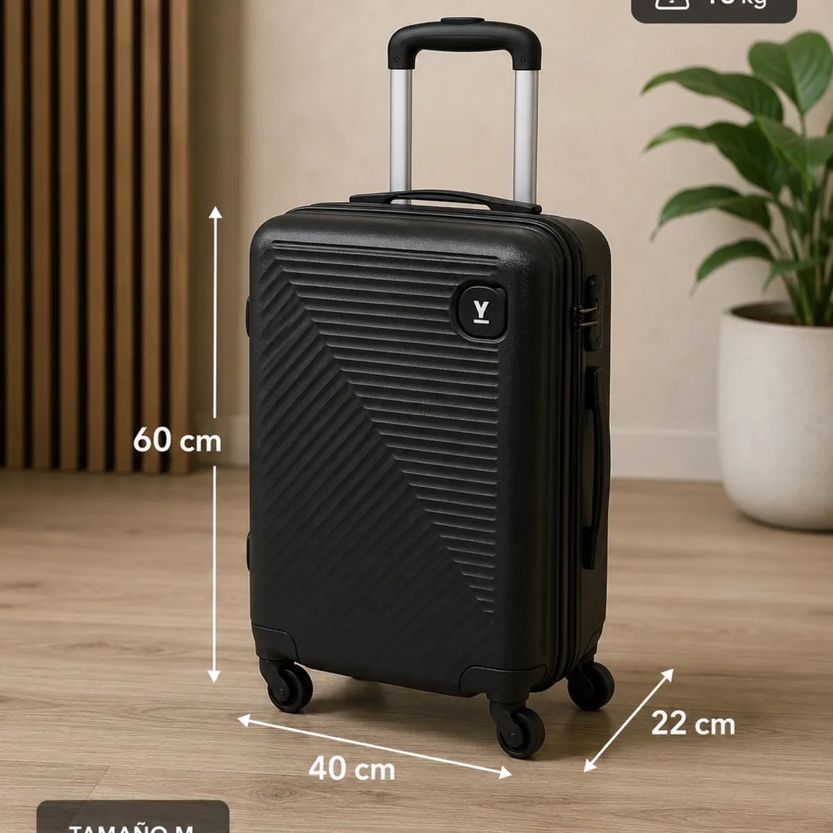 GENERICO - Maleta De Viaje Mediana 18 A 20 Kg Celeste