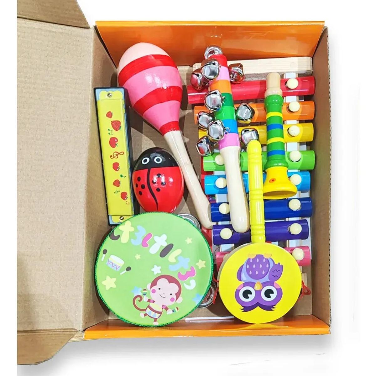GENERICO - Set de 8 Instrumentos Musicales Montessori de Madera