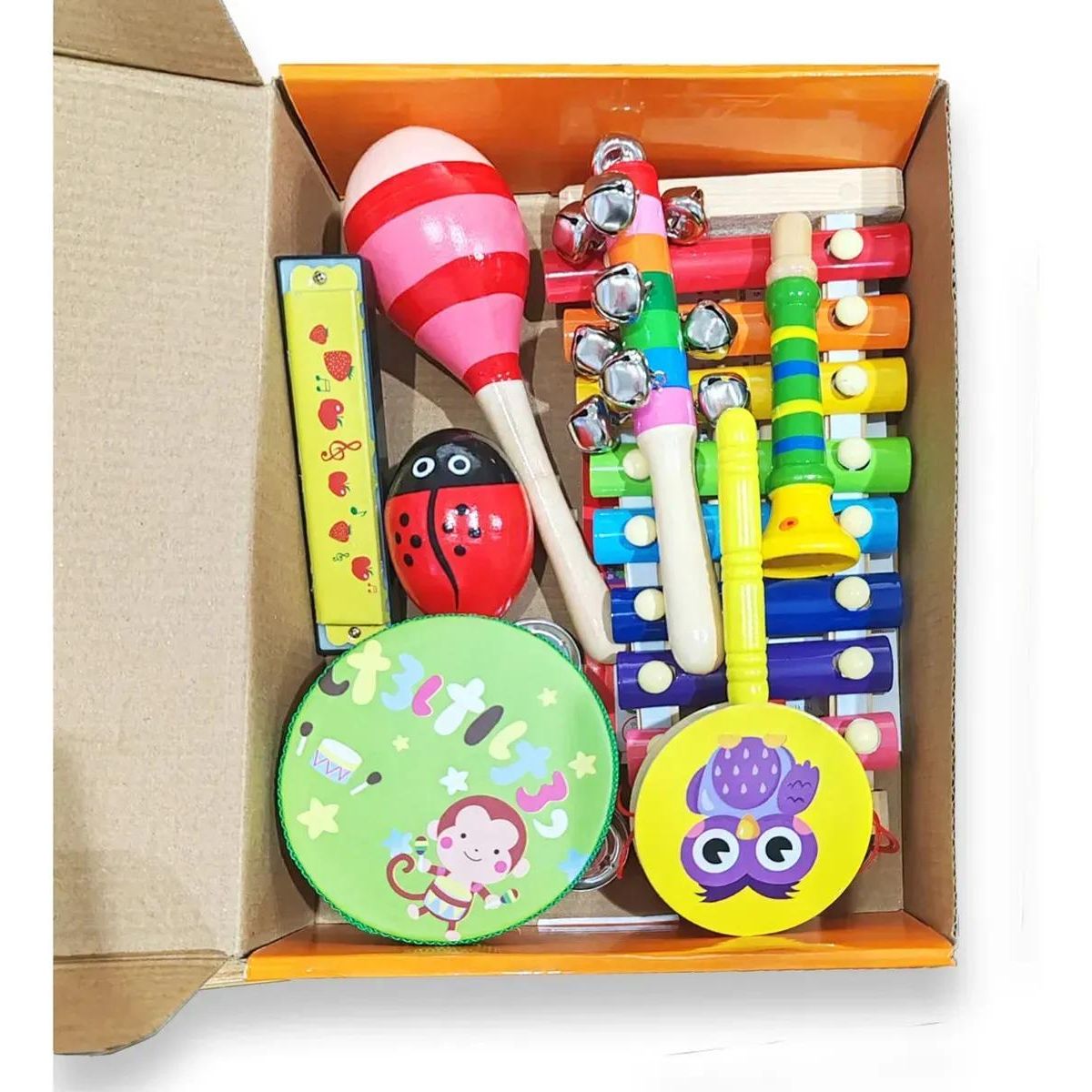 GENERICO - Set de 8 Instrumentos Musicales Montessori de Madera