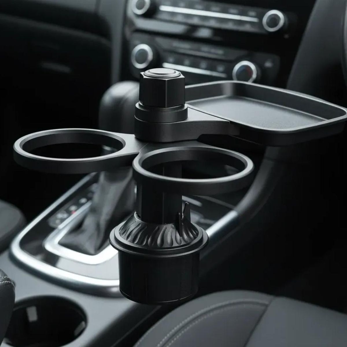 GENERICO - Porta Vaso Con Bandeja Para Auto Con Rotación