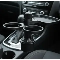 GENERICO - Porta Vaso Con Bandeja Para Auto Con Rotación