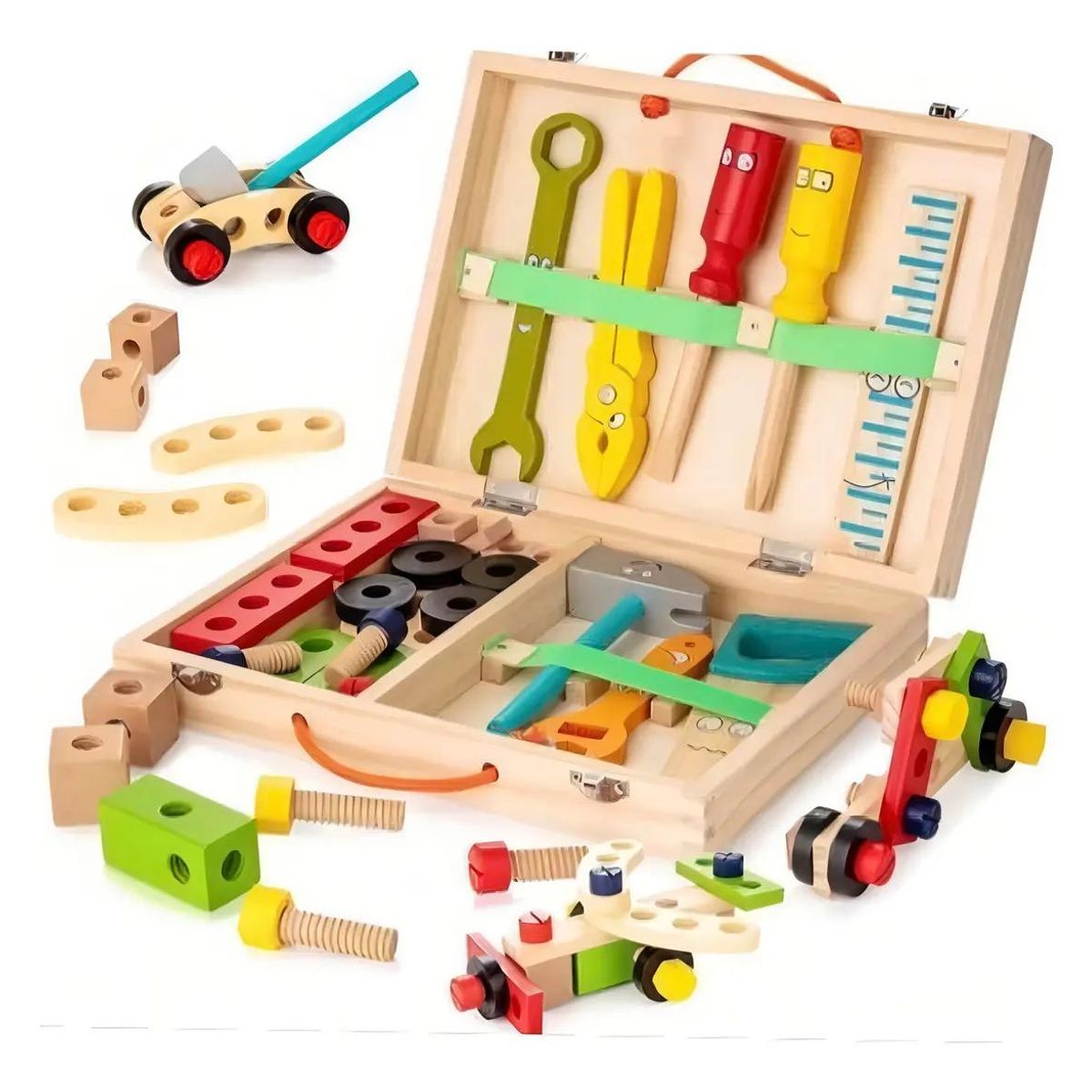GENERICO - Set de herramientas Montessori en caja de madera