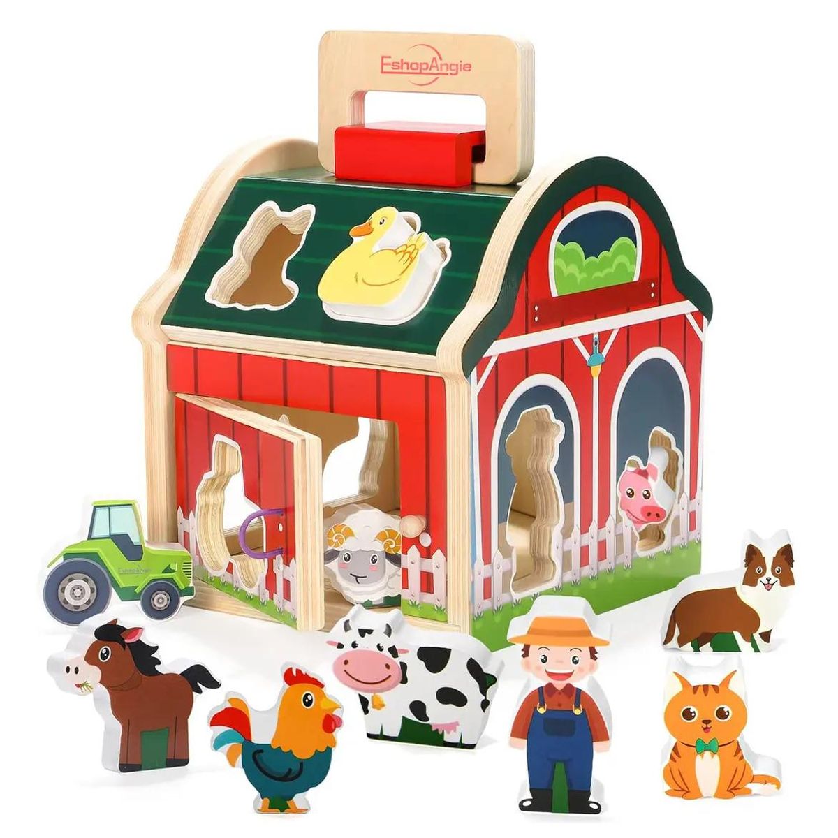 GENERICO - Juguete Didáctico Granja de Animales de Madera