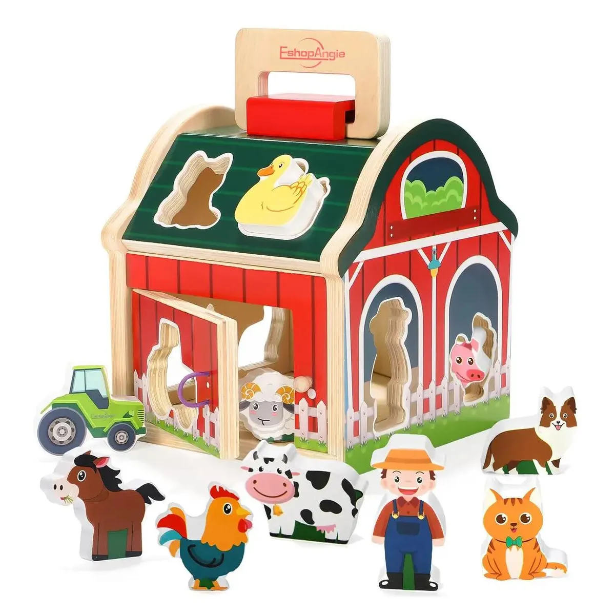 GENERICO - Juguete Didáctico Granja de Animales de Madera