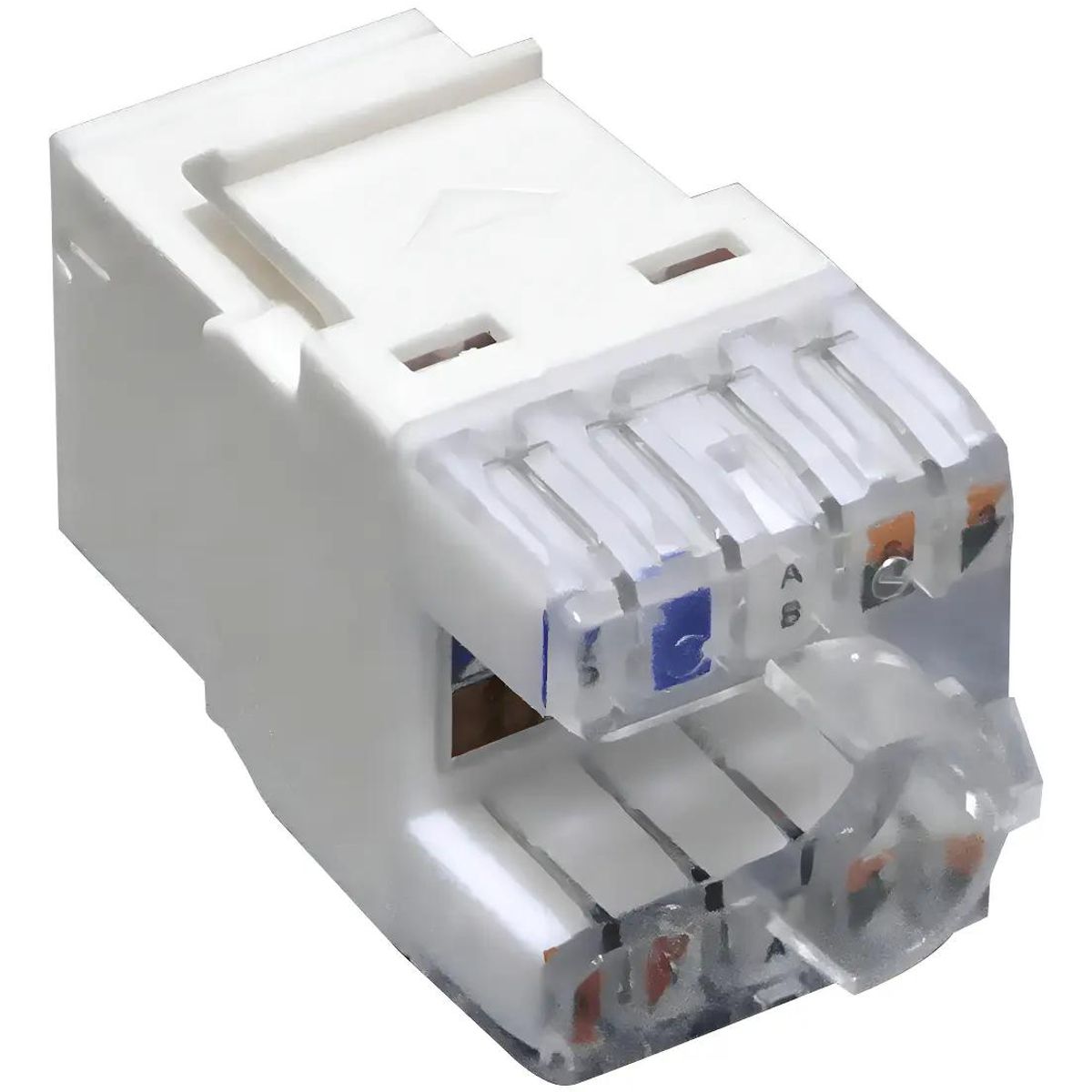 GENERICO - Conector Keystone Hembra RJ45 Cat6 UUTP Blanco