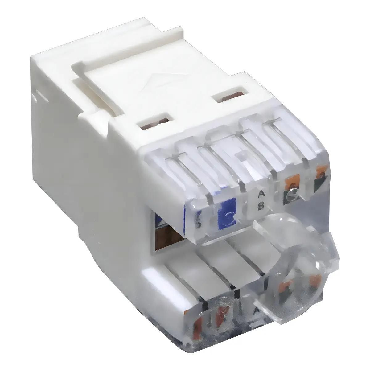GENERICO - Conector Keystone Hembra RJ45 Cat6 UUTP Blanco