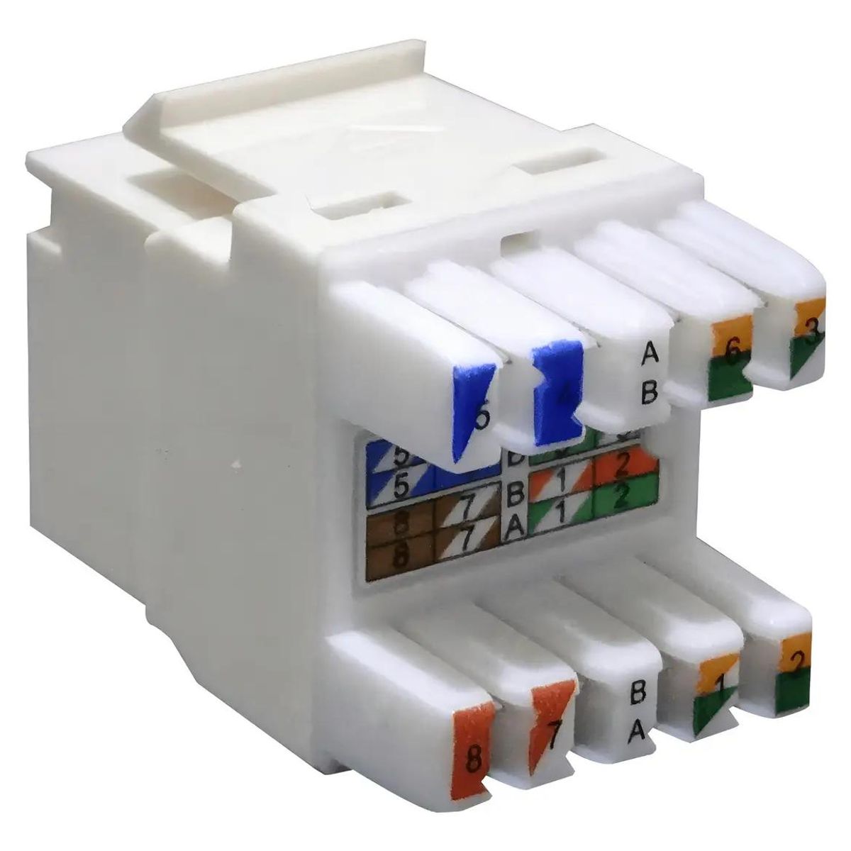 GENERICO - Conector Keystone Hembra RJ45 Cat6 UUTP Blanco