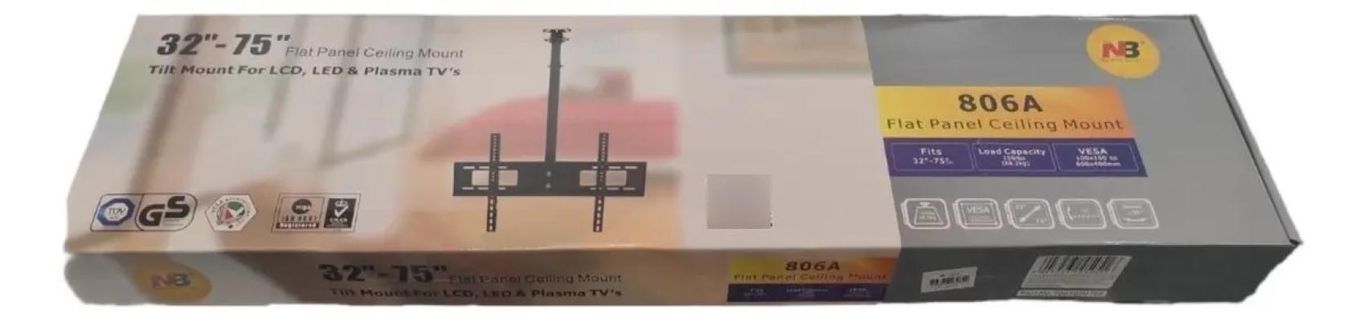 GENERICO Soporte de techo negro para TV 32-75 pulgadas VESA 100
