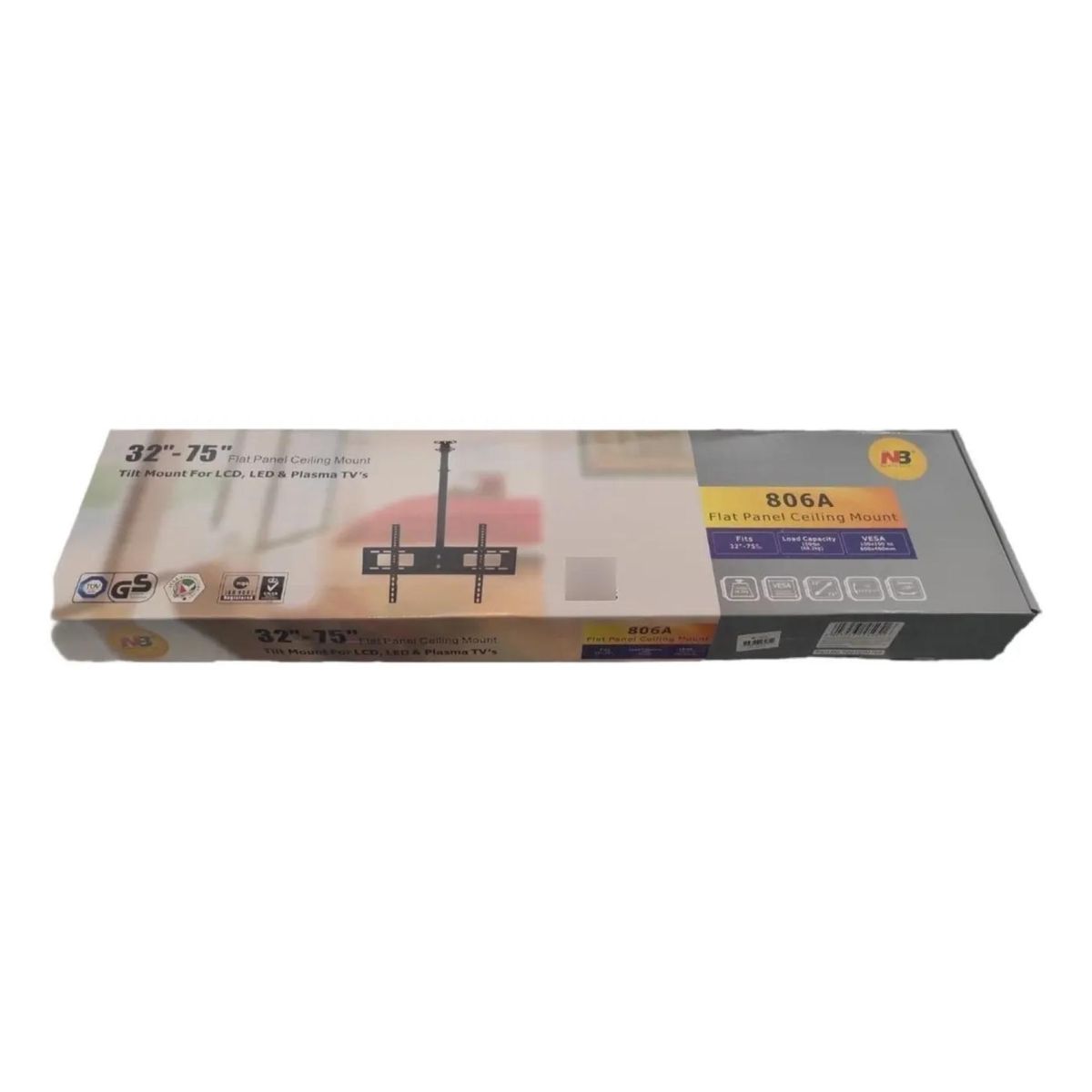GENERICO - Soporte de techo negro para TV 32-75 pulgadas VESA 100