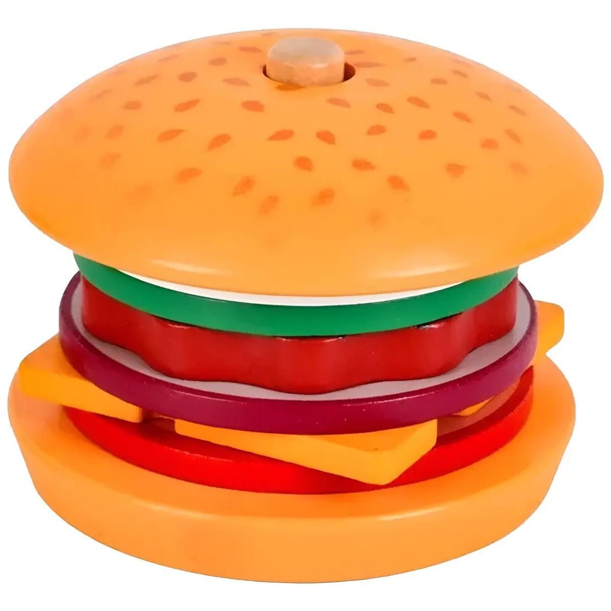 GENERICO - Juguete de Apilamiento de Hamburguesas de Madera