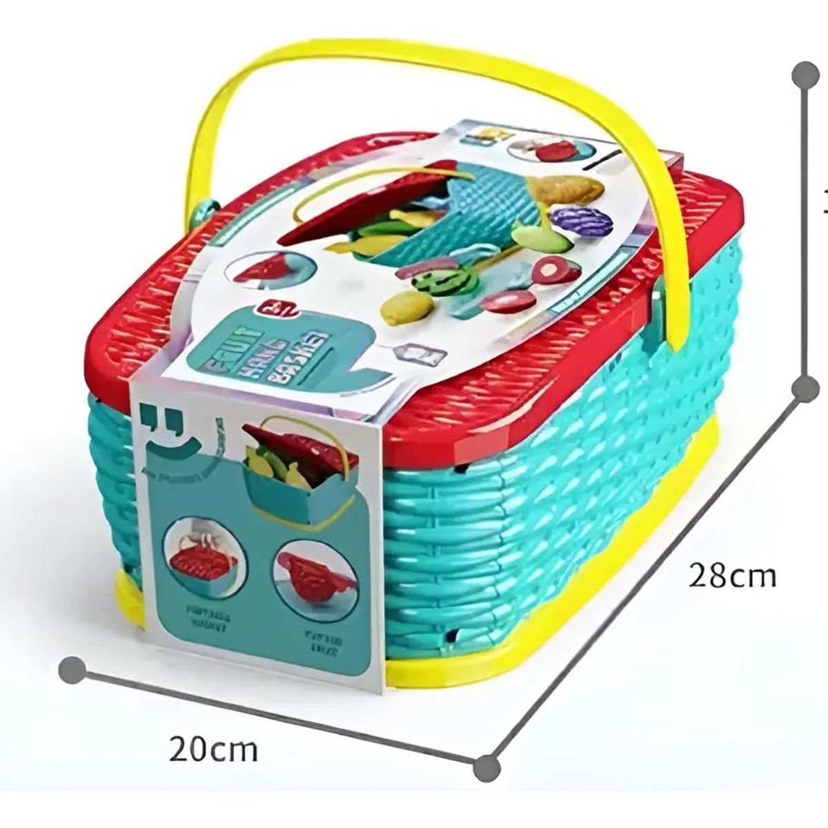 GENERICO - Canasta de Frutas Didáctica para Juego Infantil