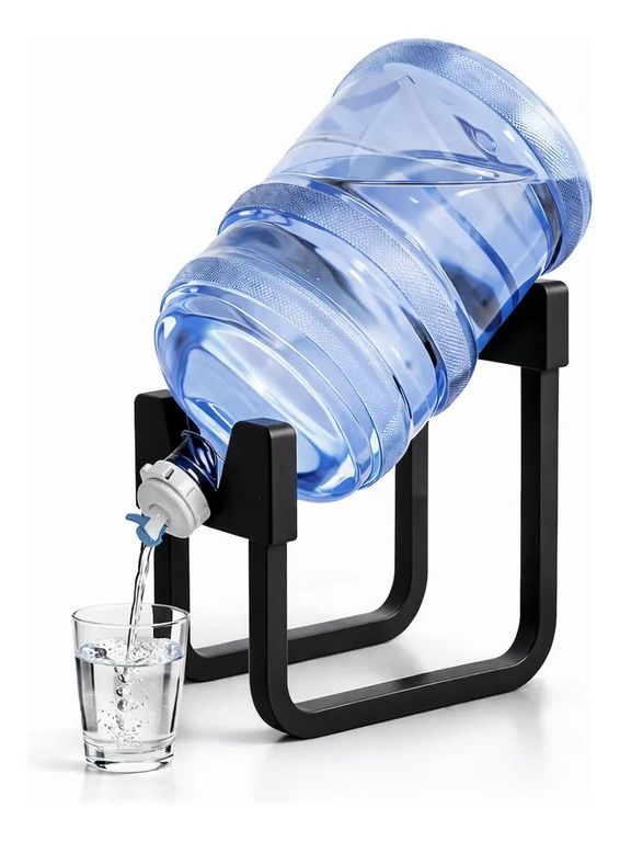 GENERICO Porta Bidón Dispensador de Agua 20L y 10L con Base Metáld