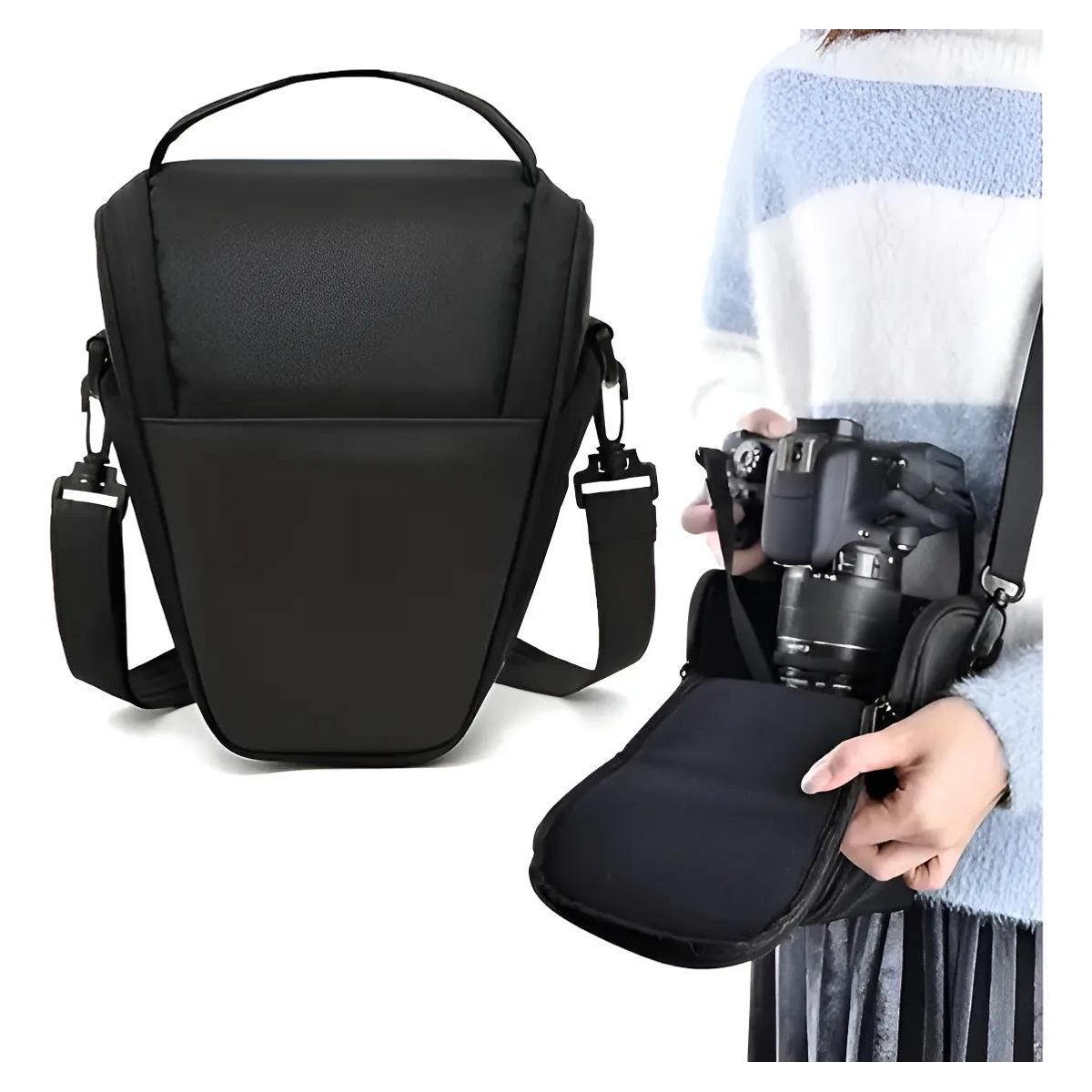 GENERICO - Bolso para cámaras DSLR con compartimentos para lentes