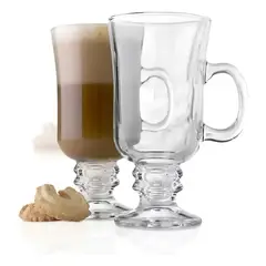 GENERICO - Set 6 Tazas de Vidrio 250ml para Café y Té