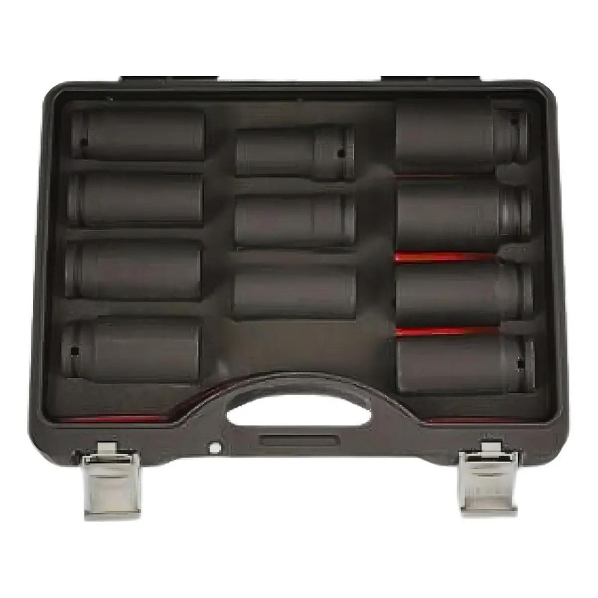 GENERICO - Juego de Dados Impacto 34 Pulgadas 11 Piezas Color Negro