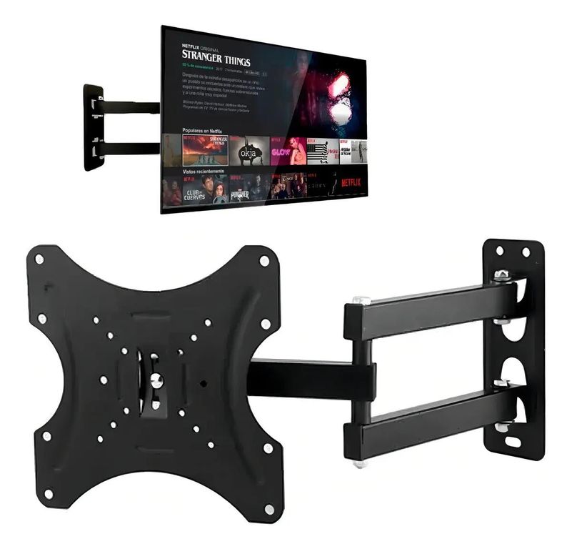 GENERICO Soporte de Pared Articulado para TV 14-42" Negro