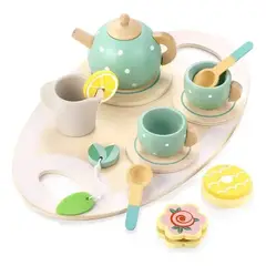 GENERICO - Juego de Tazas de Té de Madera para Niños